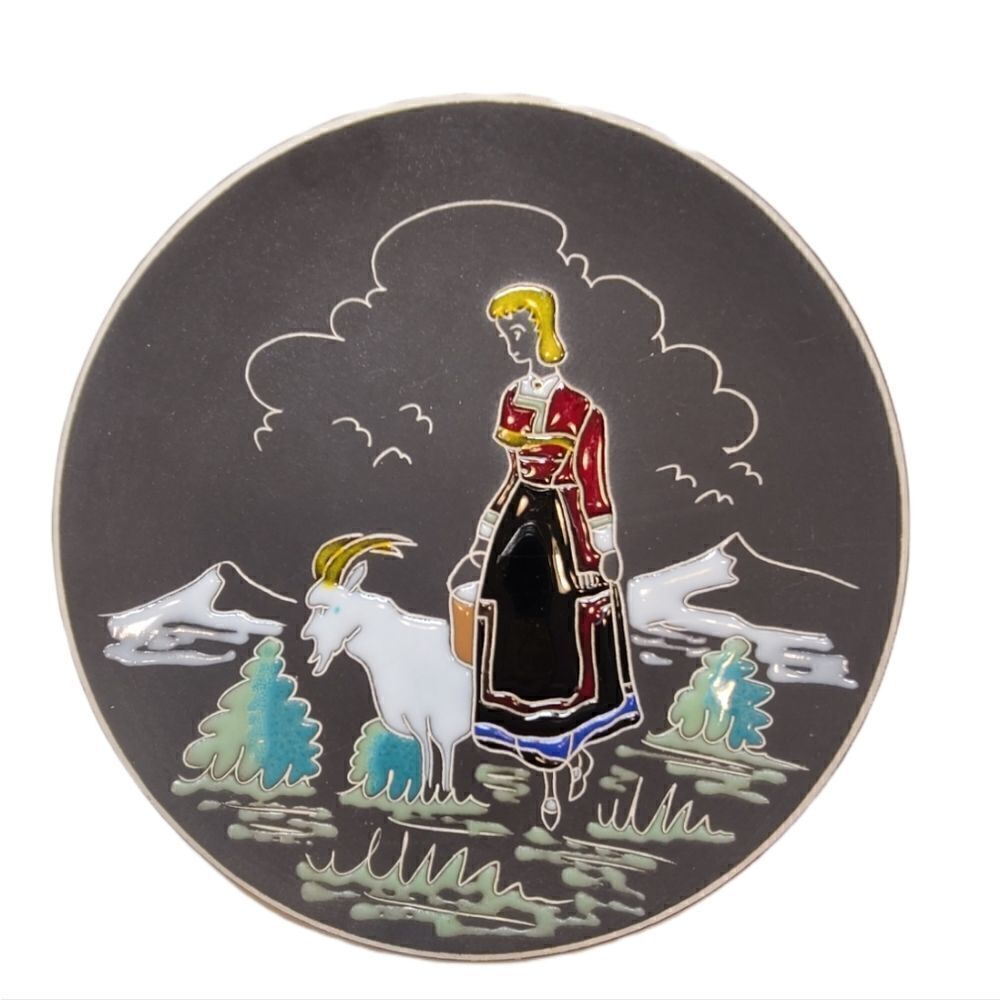 Vintage Plate from Norway, handpainted